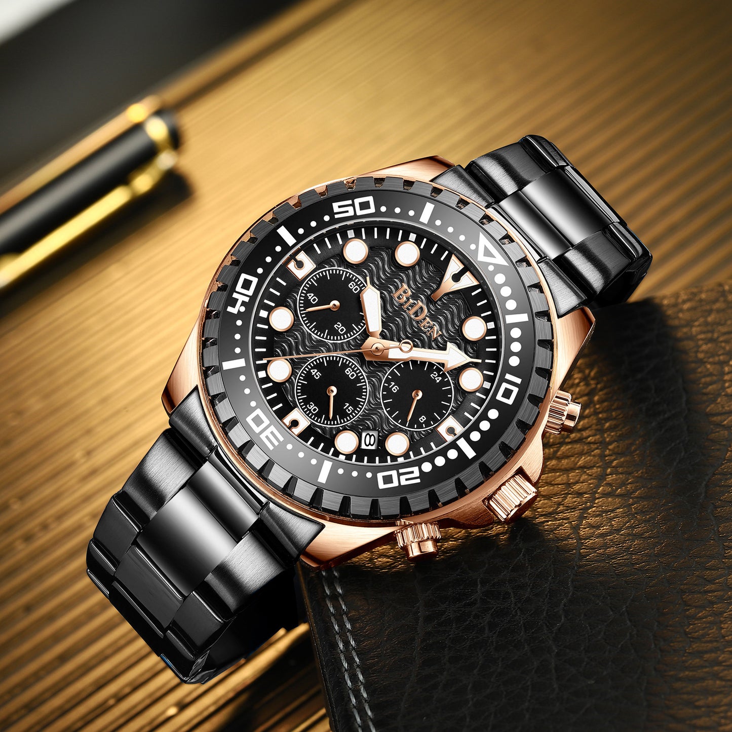 Multifunctional Men's Steel Belt Foreign Trade Fashion Trend Watch