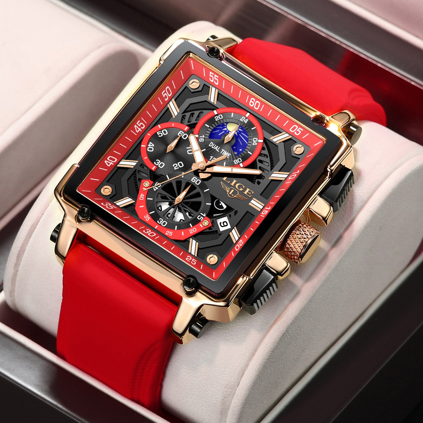 Fashion Design Waterproof New Quartz Square Watch