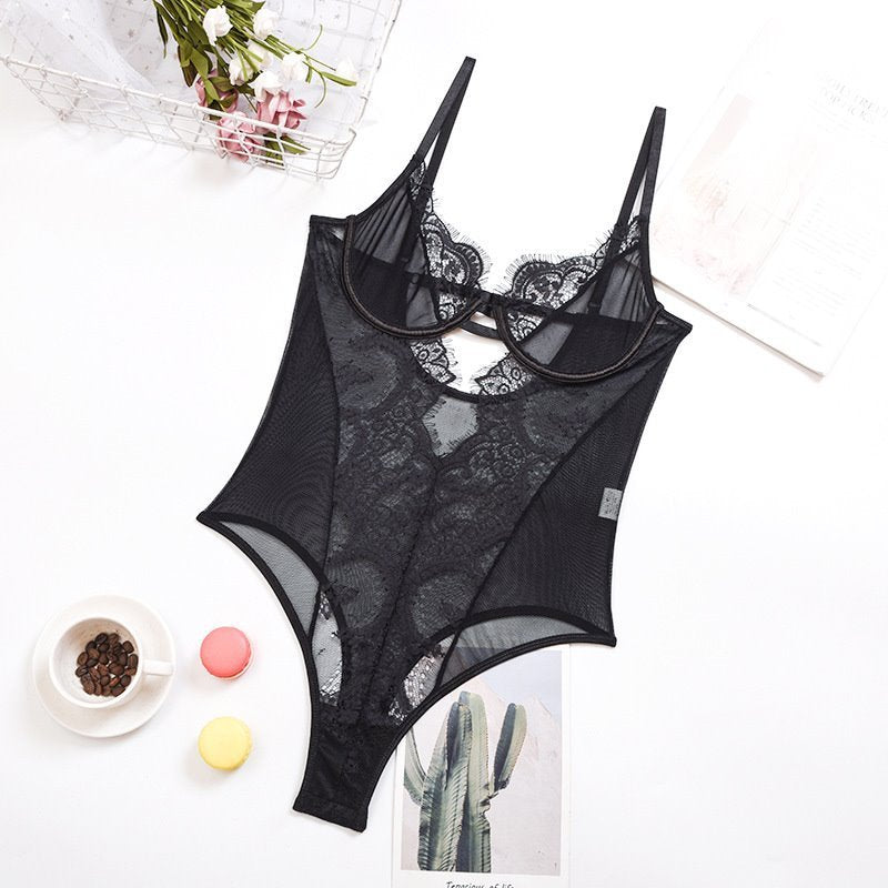 Lingerie Lace Lace Mesh Sling Bodysuit