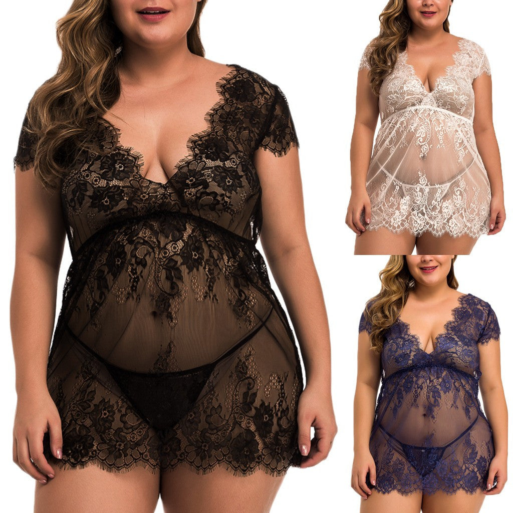 Full size sexy lingerie full lace