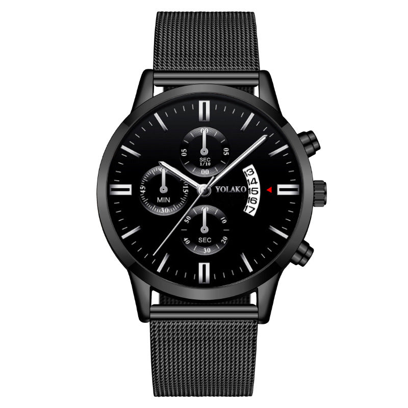 Fashion Calendar Six-pin Three-eye Men's Watch