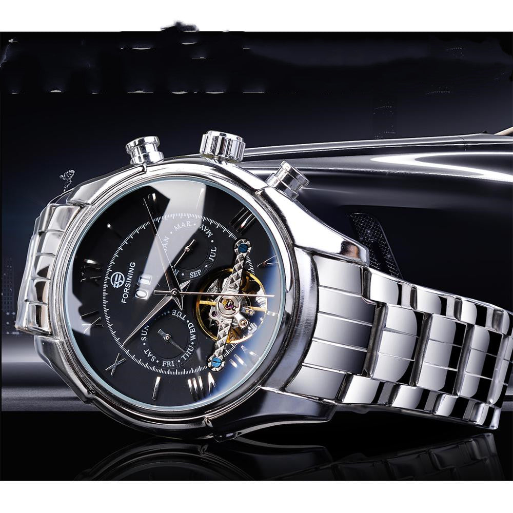 Flywheel multifunctional automatic mechanical watch male