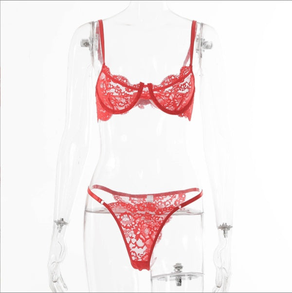 Damen Dessous-Set mit Bügeln und Spitze, modisch