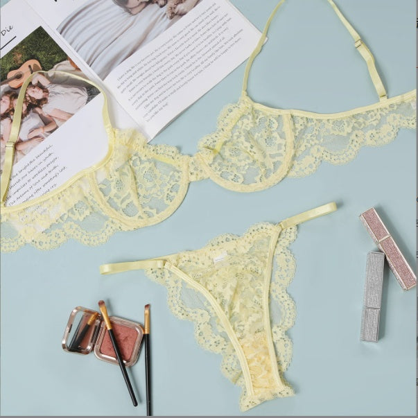 Damen Dessous-Set mit Bügeln und Spitze, modisch