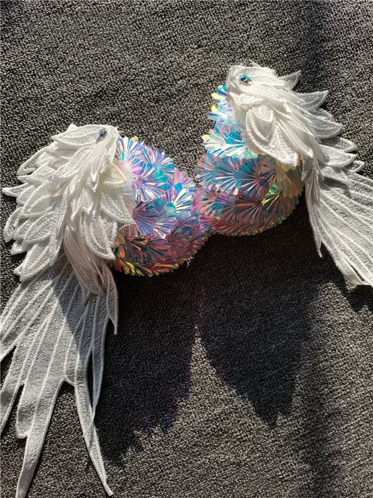 Handmade Sequined Mermaid Scale Bikini Lingerie