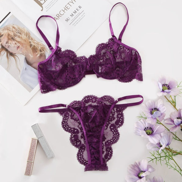 Damen Dessous-Set mit Bügeln und Spitze, modisch