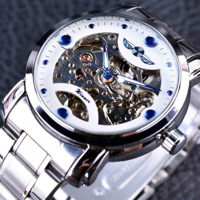 Casual temperament skeleton automatic mechanical watch
