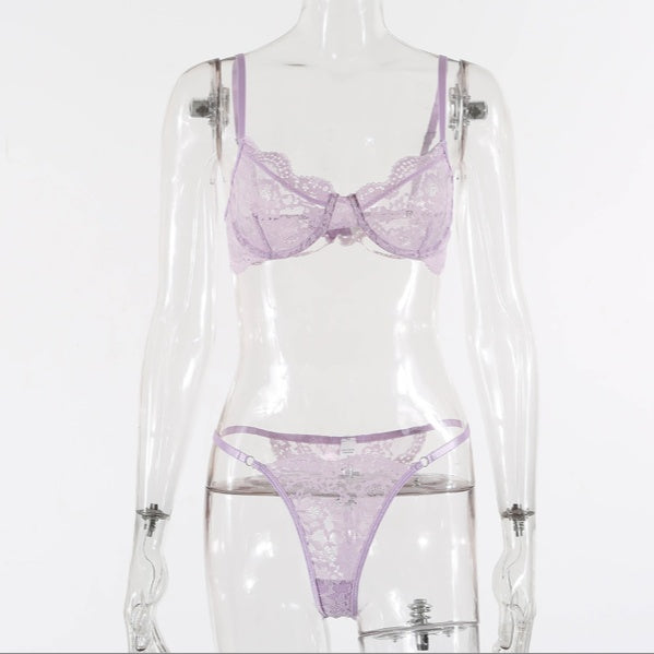 Damen Dessous-Set mit Bügeln und Spitze, modisch