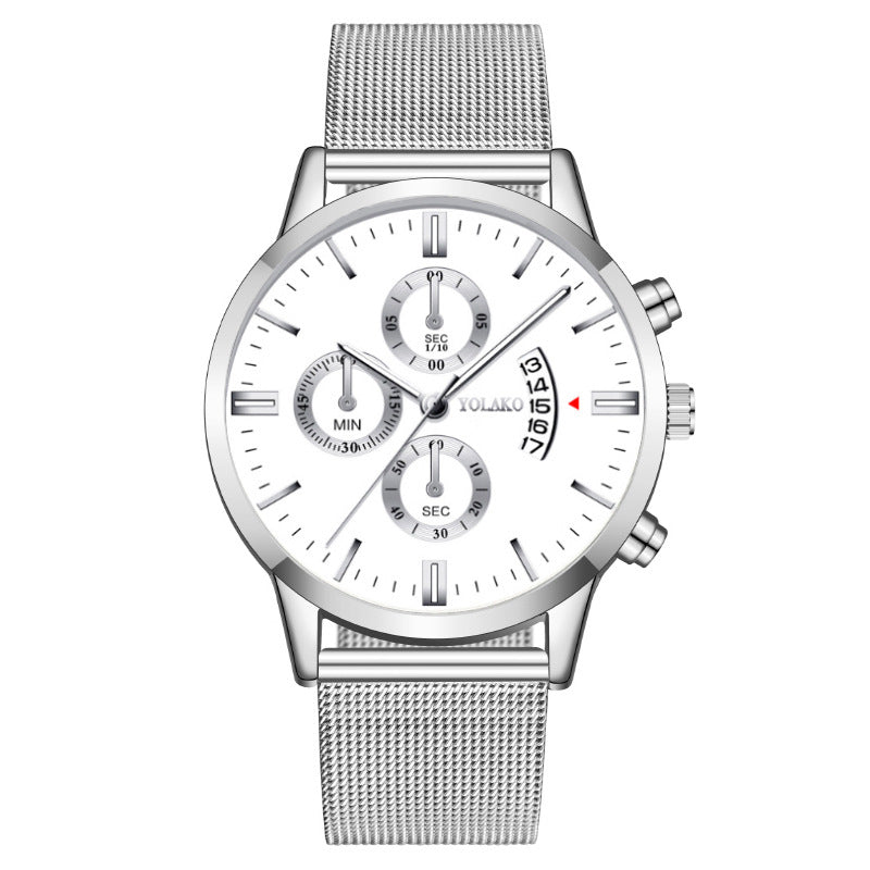 Fashion Calendar Six-pin Three-eye Men's Watch