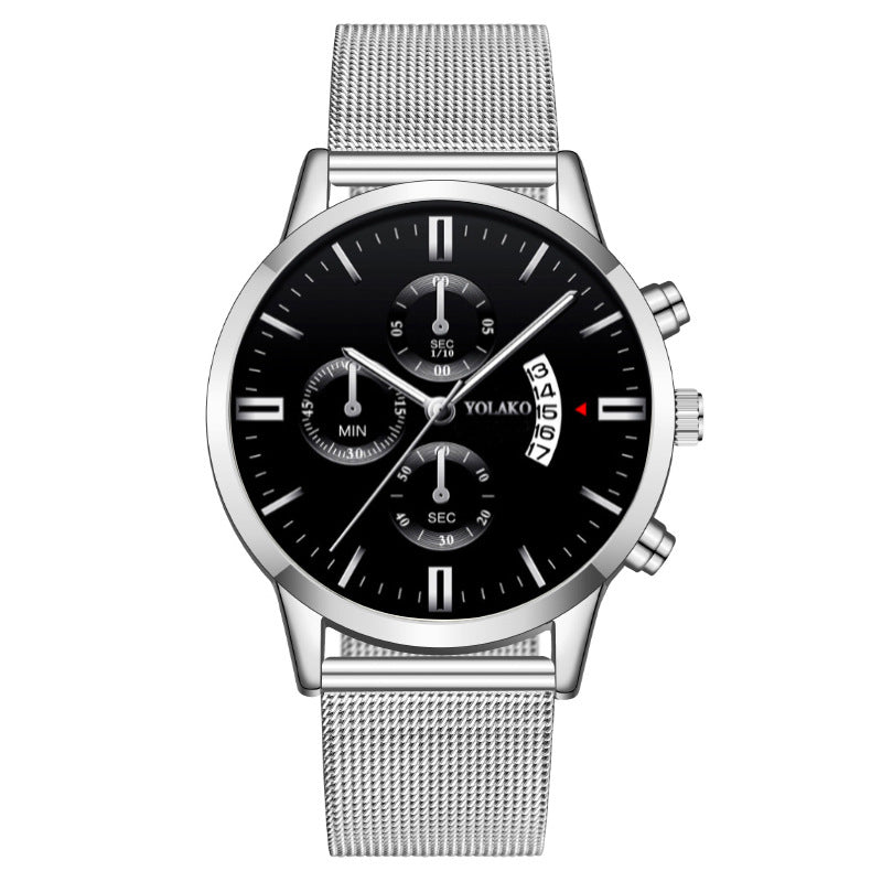 Fashion Calendar Six-pin Three-eye Men's Watch