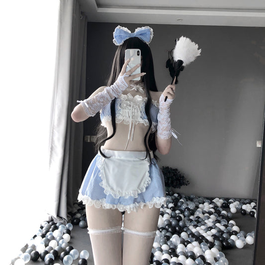 Women's Lace Ruffle Cosplay Lingerie Set