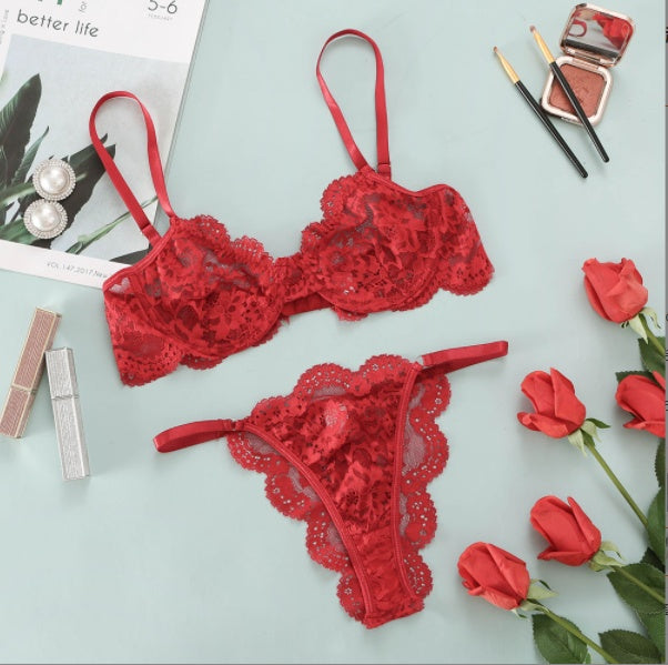 Damen Dessous-Set mit Bügeln und Spitze, modisch